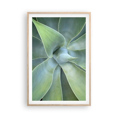 Plagát v ráme zo svetlého duba - Zrodenie zelene - 61x91 cm