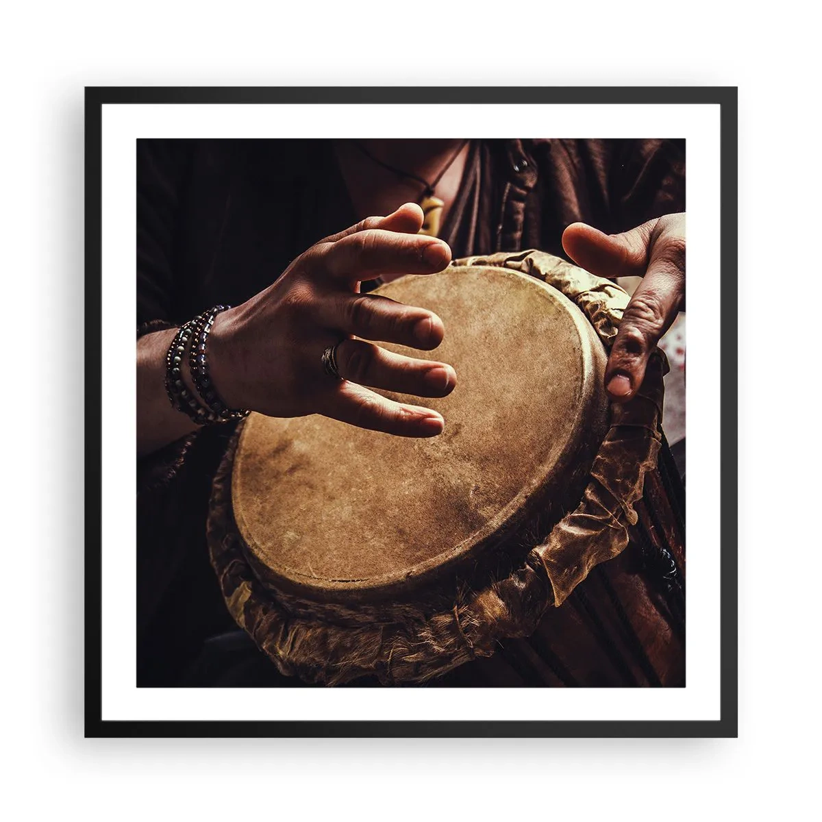 Plagát v čiernom ráme - V rytme srdca - 60x60 cm