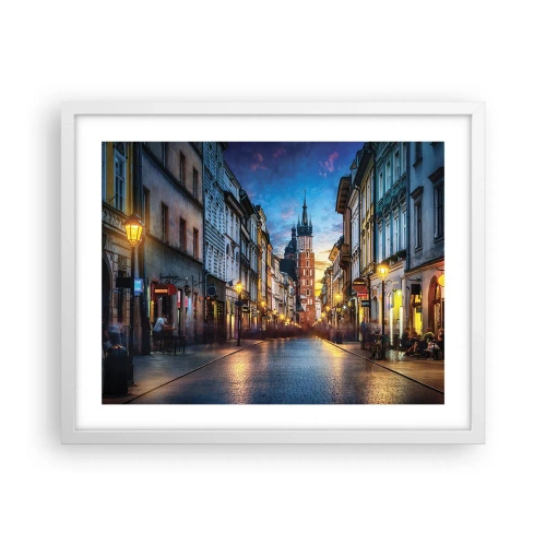 Plagát v bielom ráme - Krakovský pôvab - 50x40 cm
