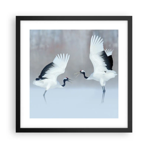 Plagát v čiernom ráme - Tanec v hmle - 40x40 cm