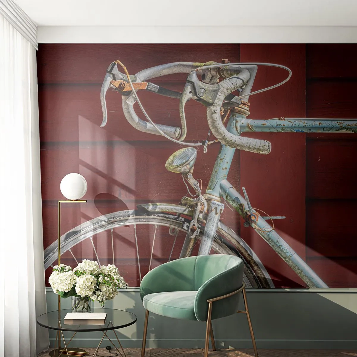 Fototapeta Premium Sand - Stvorený pre víťazstvo - Bicykel, Retro, Jazda na bicykli - 350x256 cm