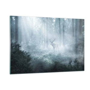 Obraz na skle - Ranná obchôdzka sídliska - 120x80 cm
