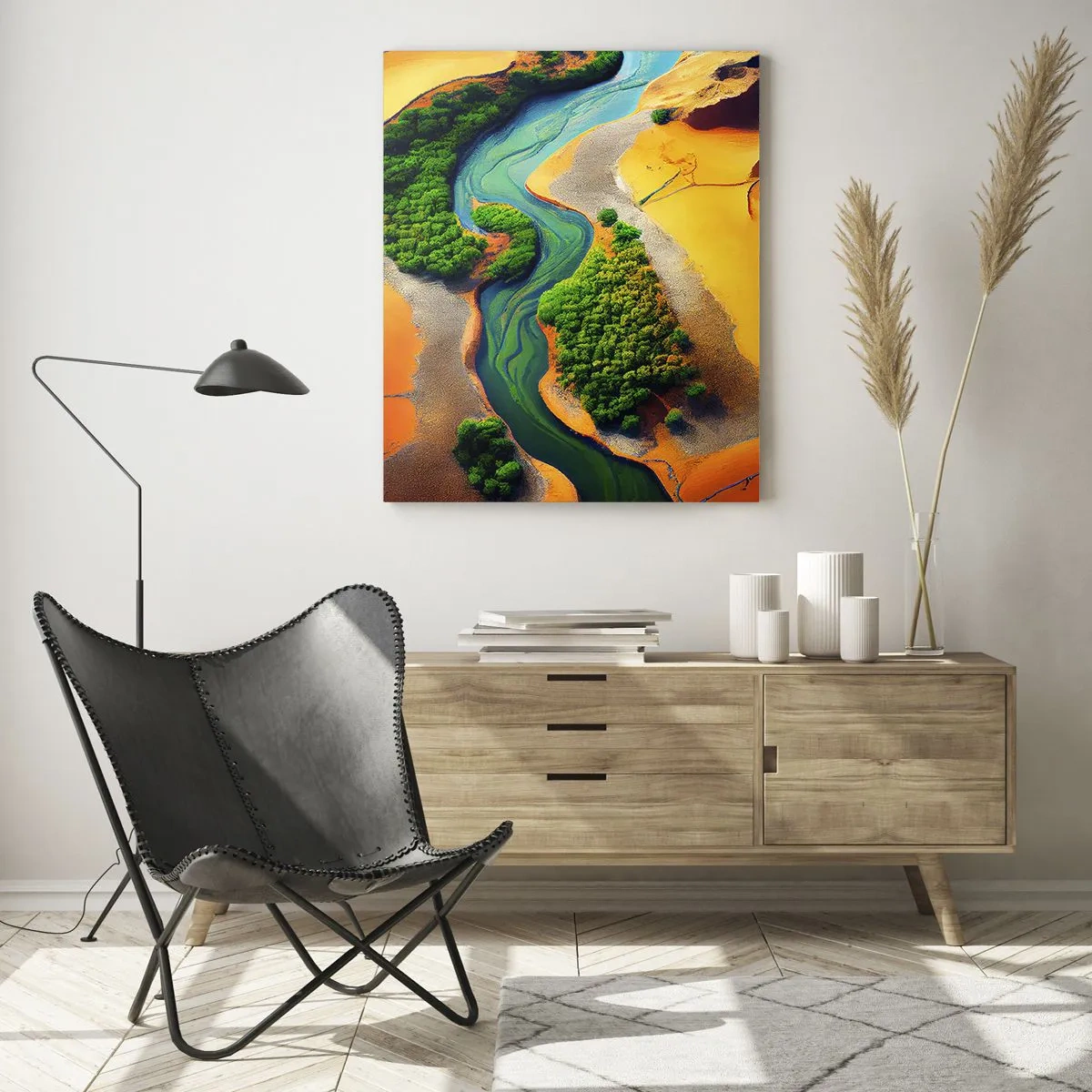 Obraz na skle - Životodarná rieka - 50x70 cm
