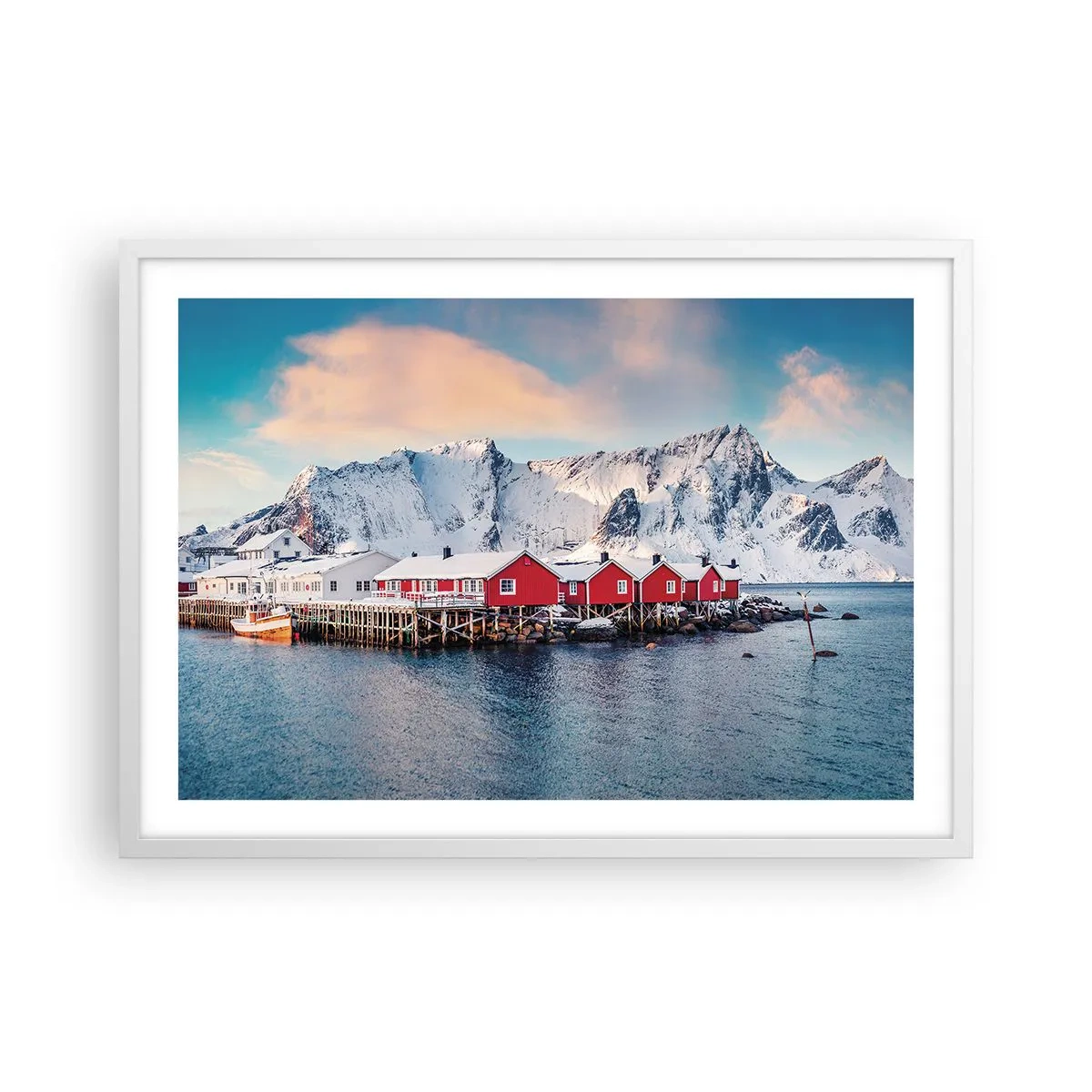 Plagát v bielom ráme - Severné útočisko - 70x50 cm