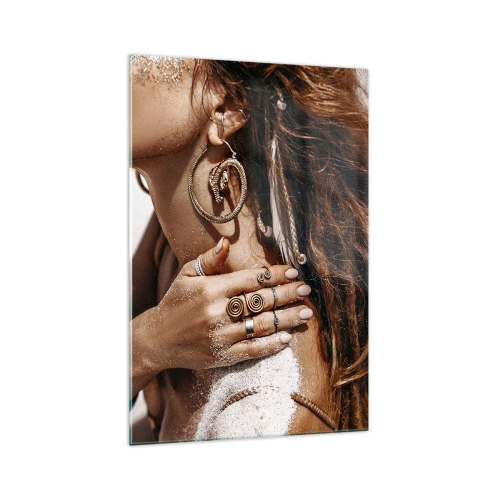 Obraz na skle - Kráľovná divokej pláže - 70x100 cm