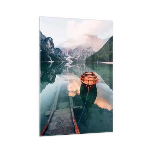 Obraz na skle - Pokojný spánok hôr - 70x100 cm