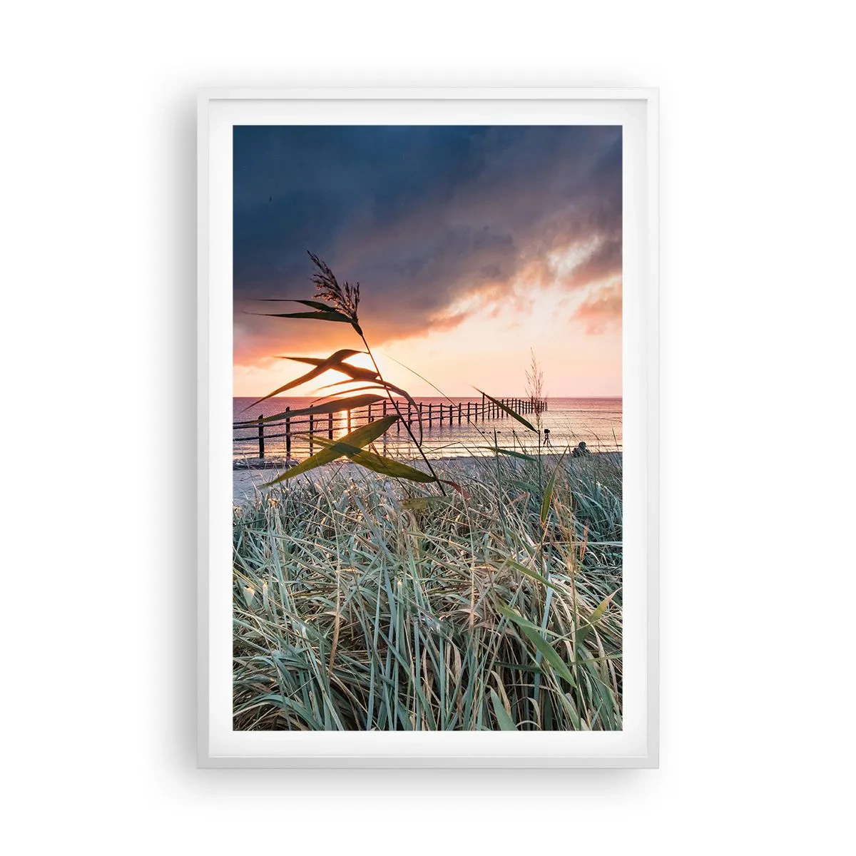 Plagát v bielom ráme - Neodviate vetrom - 61x91 cm
