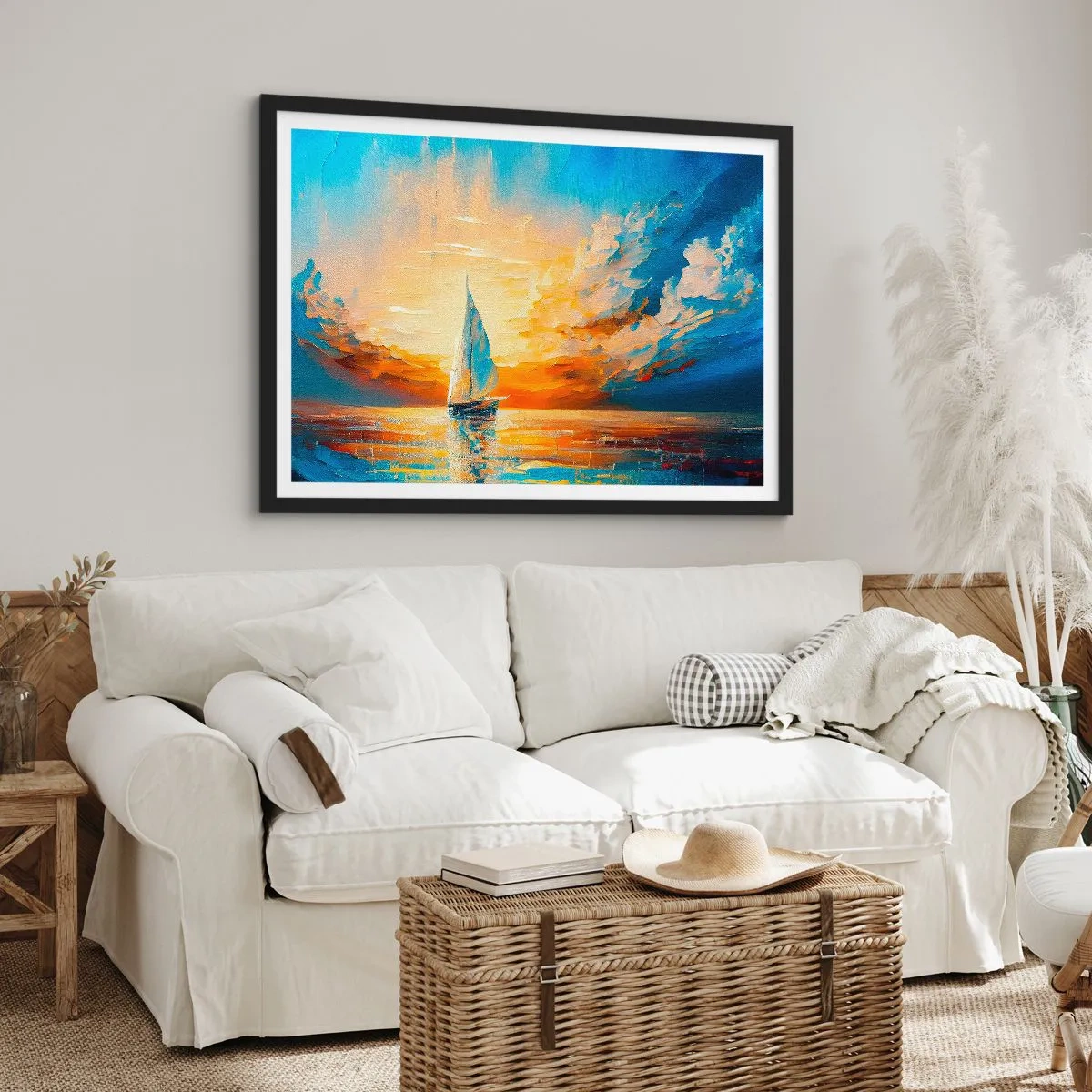 Plagát v čiernom ráme - Plavba v zlate - 70x50 cm
