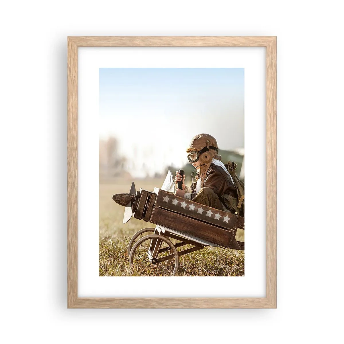 Plagát v ráme zo svetlého duba - Štart do snov - 30x40 cm