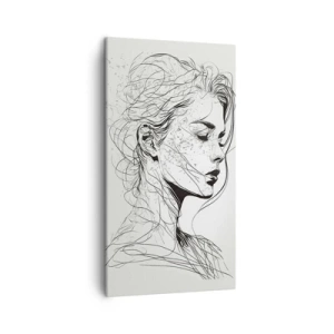 Obraz na plátne - Portrét v zamyslení - 45x80 cm