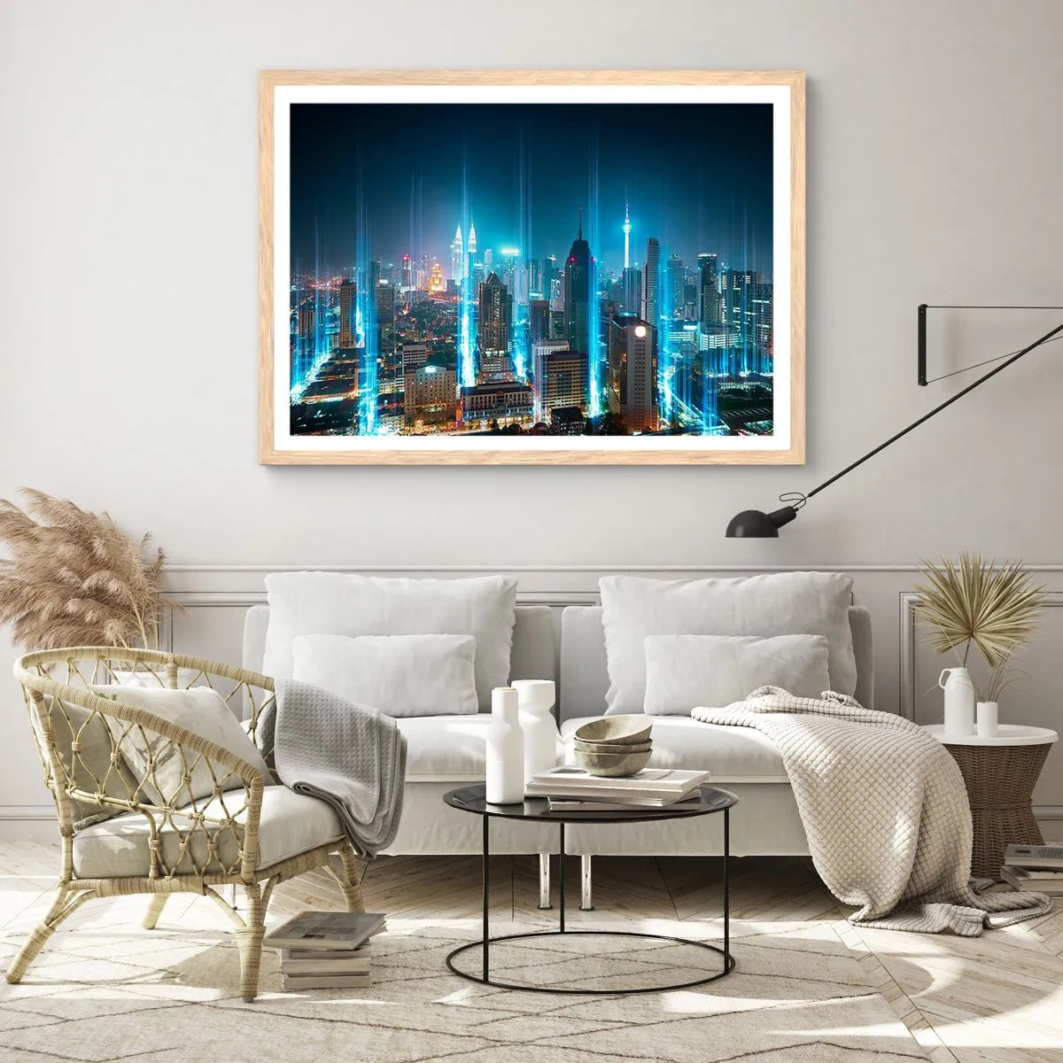 Plagát v ráme zo svetlého duba - Berlínskym spôsobom do neba - 40x30 cm