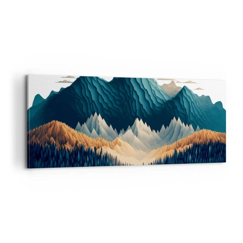 Obraz na plátne - Dokonalá horská krajina - 100x40 cm