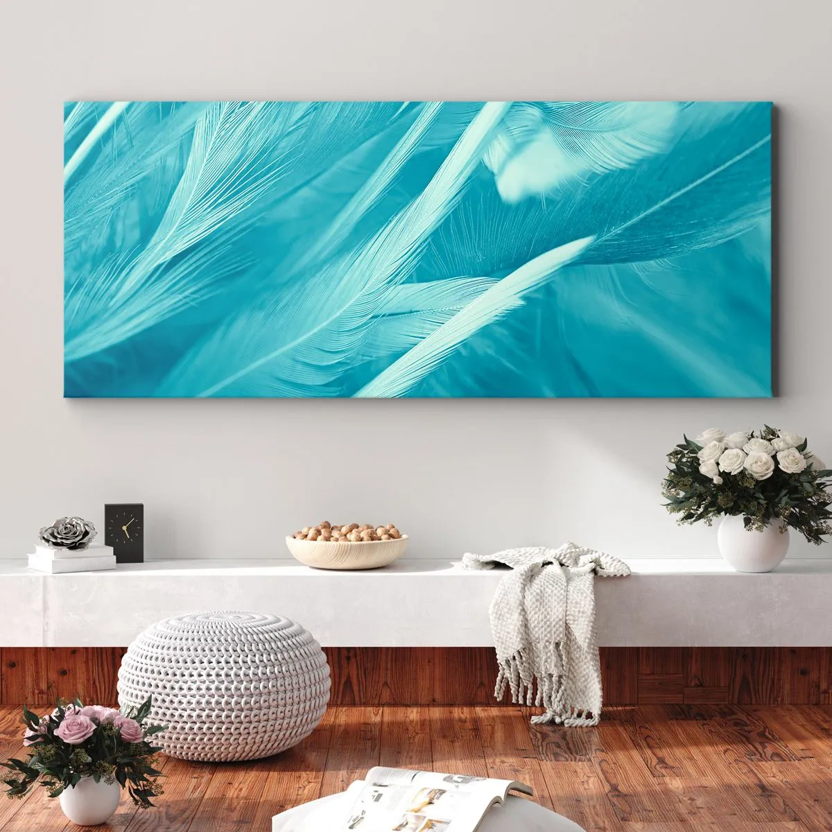 Obraz na plátne - Utopiť sa v páperí - 120x50 cm