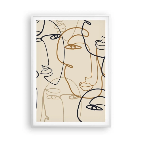 Plagát v bielom ráme - Portrét znásobený - 70x100 cm
