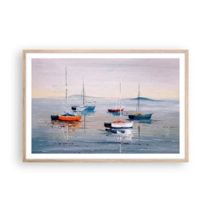 Plagát v ráme zo svetlého duba - Zaslúžený odpočinok - 91x61 cm