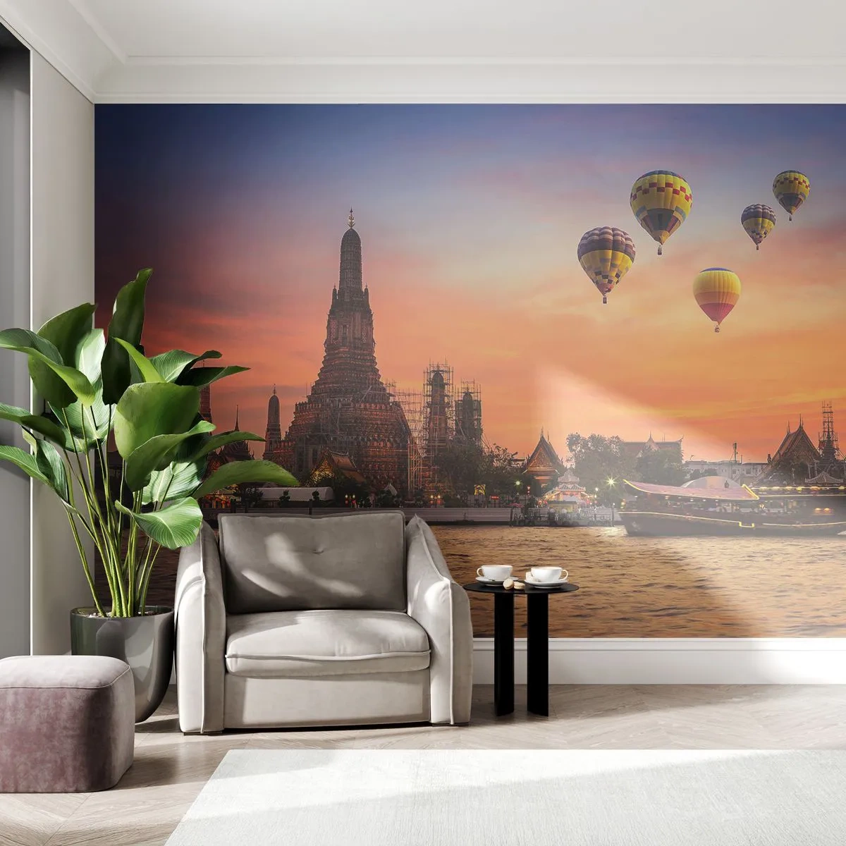 Fototapeta Premium Sand - Tu sa rodia básne - Bangkok, Chrám úsvitu, Thajsko - 100x70 cm