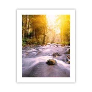 Plagát - Malachit v strieborno-zlatej podobe - 40x50 cm