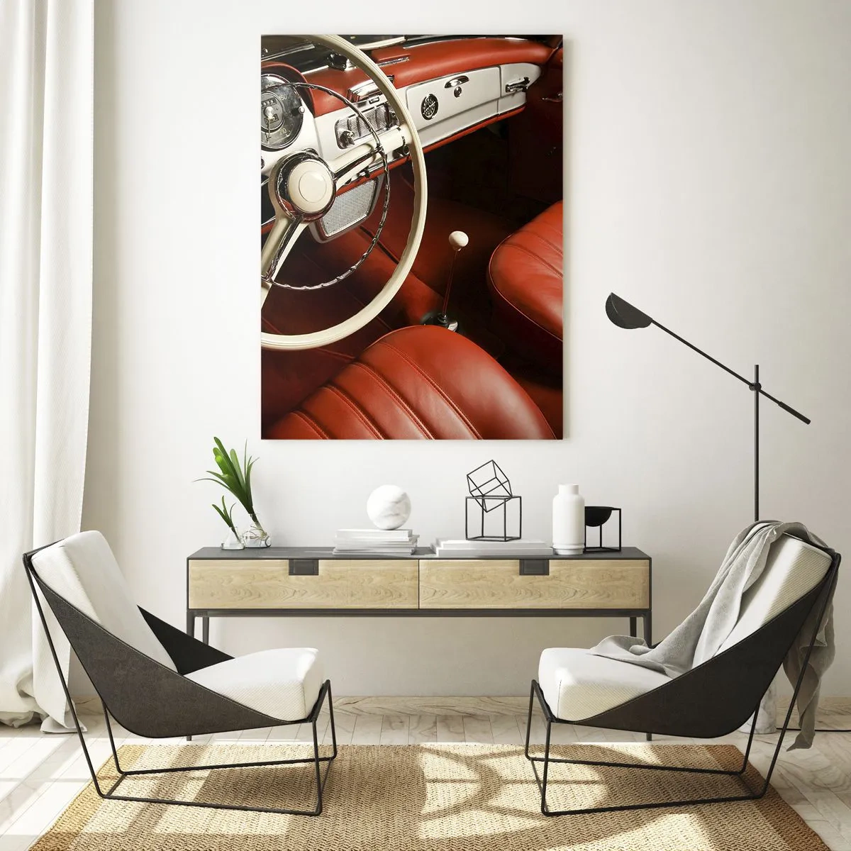 Obraz na skle - Luxus v štýle vintage - 50x70 cm