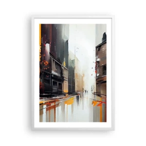 Plagát v bielom ráme - Daždivý deň - 50x70 cm
