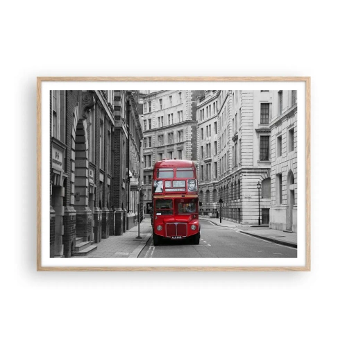 Plagát v ráme zo svetlého duba - Všednosť nemusí byť šedá - 100x70 cm