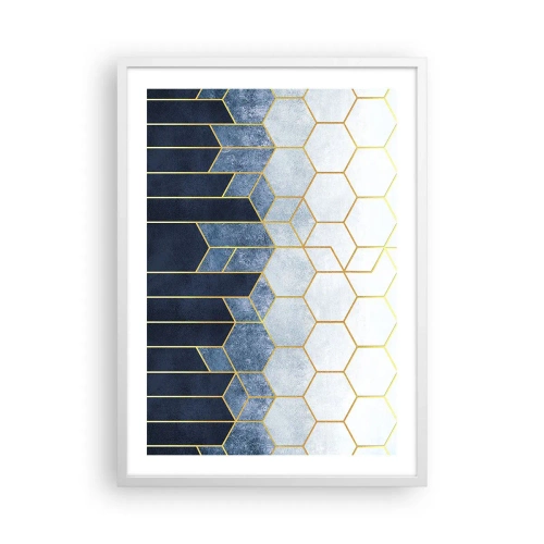 Plagát v bielom ráme - Kompozícia v synkopickom rytme - 50x70 cm