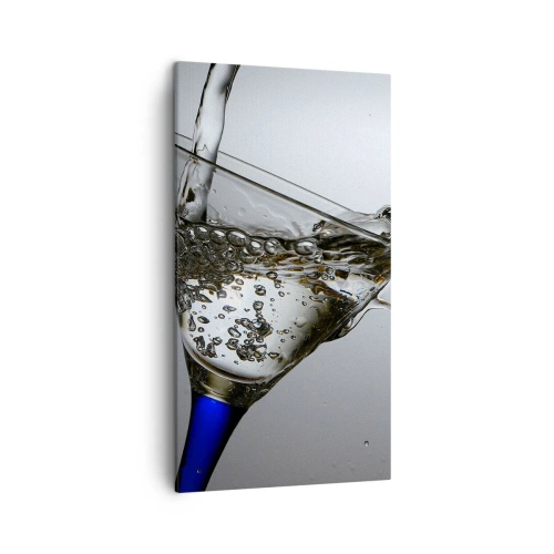 Obraz na plátne - Krištáľová voda v krištáľovom skle - 45x80 cm