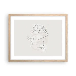 Plagát v ráme zo svetlého duba - Náčrt sna - 50x40 cm
