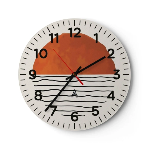 Nástenné hodiny - V japonskej atmosfére - 40x40 cm