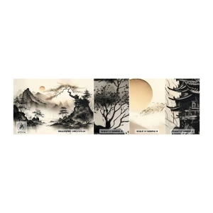 Vzorka samolepiacej fototapety Deluxe Sticker - Jedinečné kúzlo orientu - Ázie, Japonsko, vyhliadka - 100x30 cm