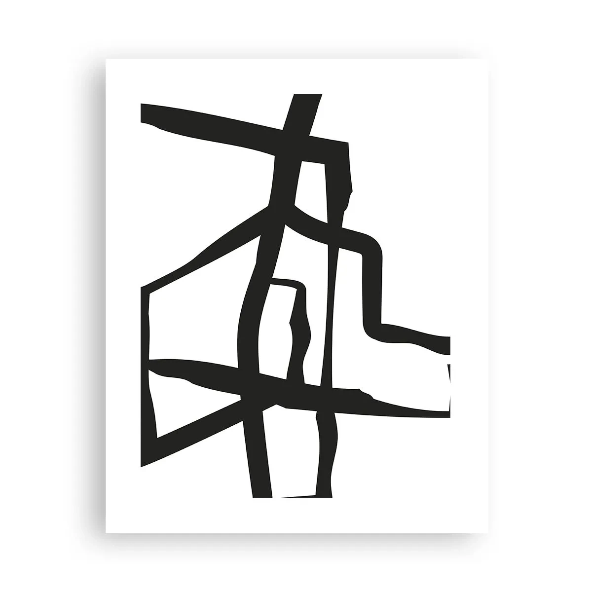 Plagát - Čiernobiela konštrukcia - 40x50 cm