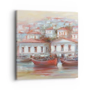Obraz na plátne - Šťastné mestečko - 40x40 cm