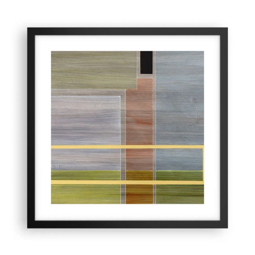 Plagát v čiernom ráme - Jednoducho a v kľude - 40x40 cm