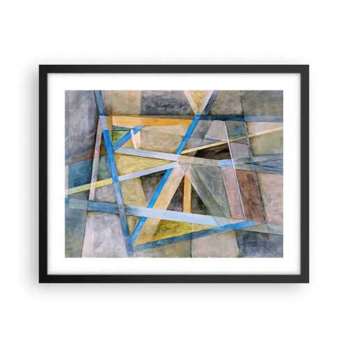 Plagát v čiernom ráme - Priamo alebo diagonálne? - 50x40 cm