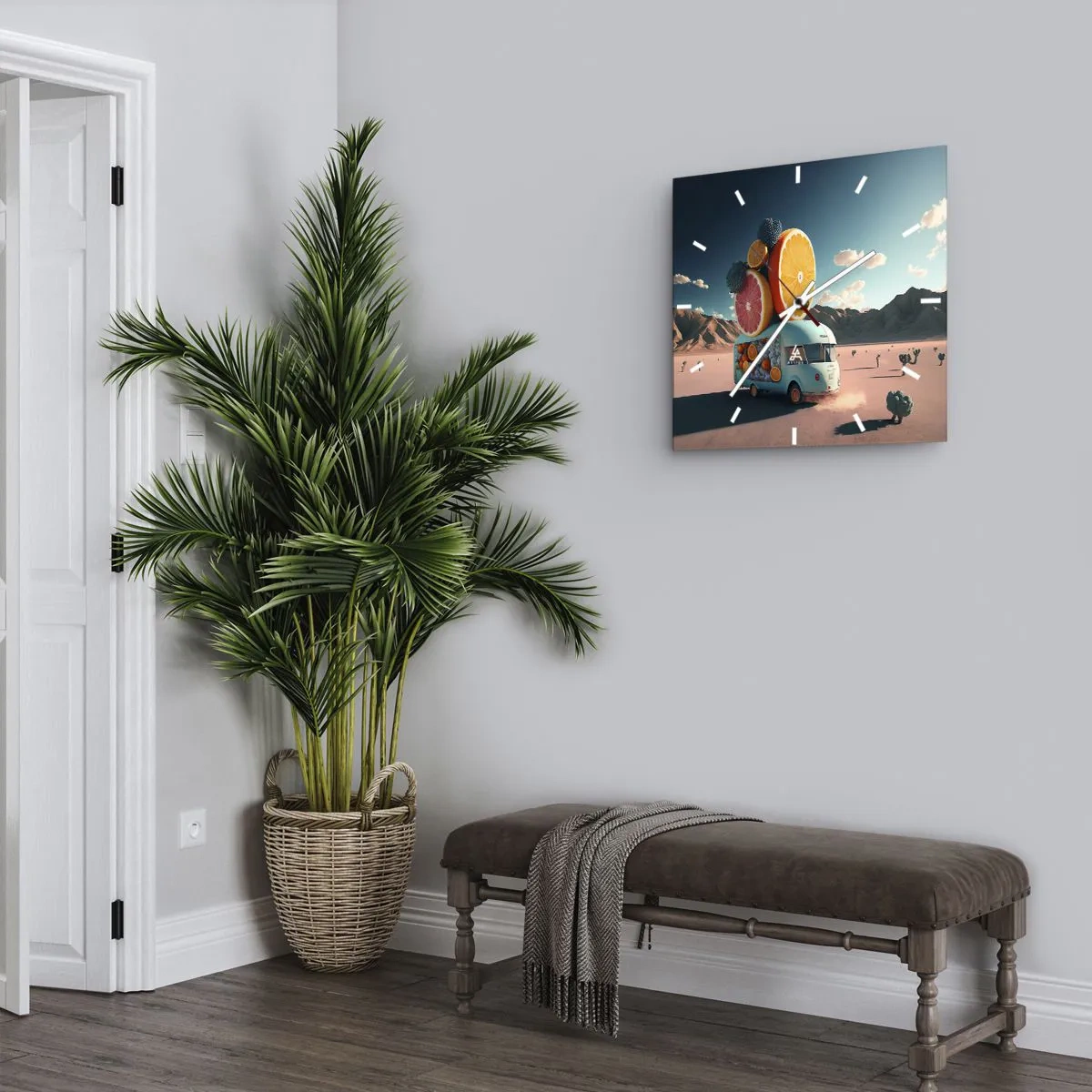 Nástenné hodiny - Chuť prázdnin - 40x40 cm