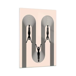 Obraz na skle - Hore nohami - 70x100 cm