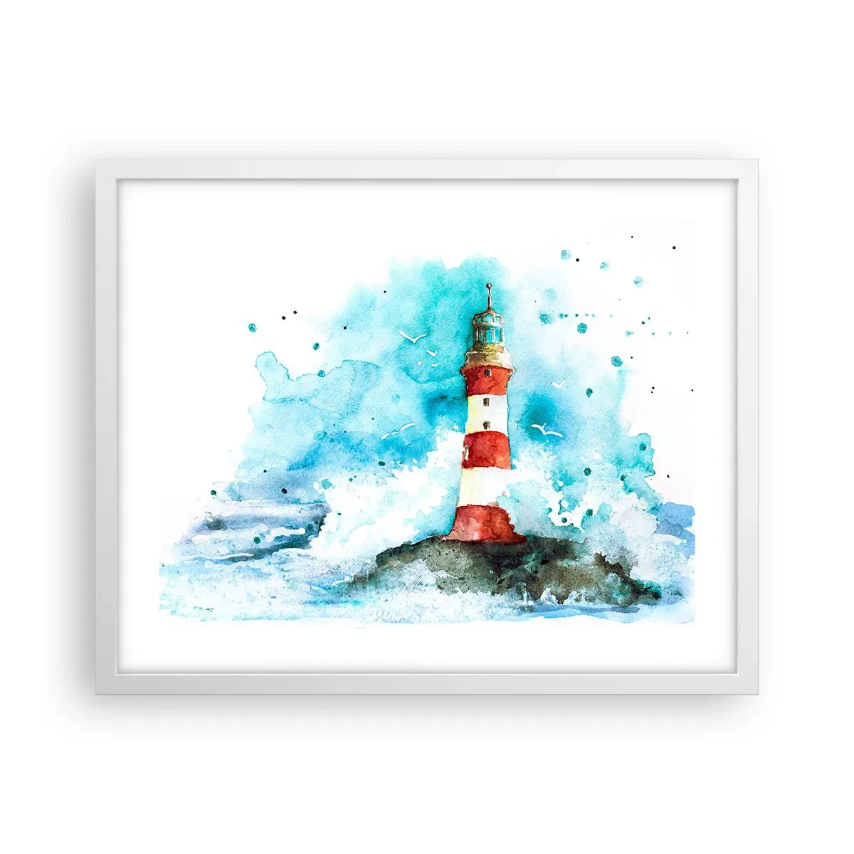 Plagát v bielom ráme - Jednota živlov - 50x40 cm