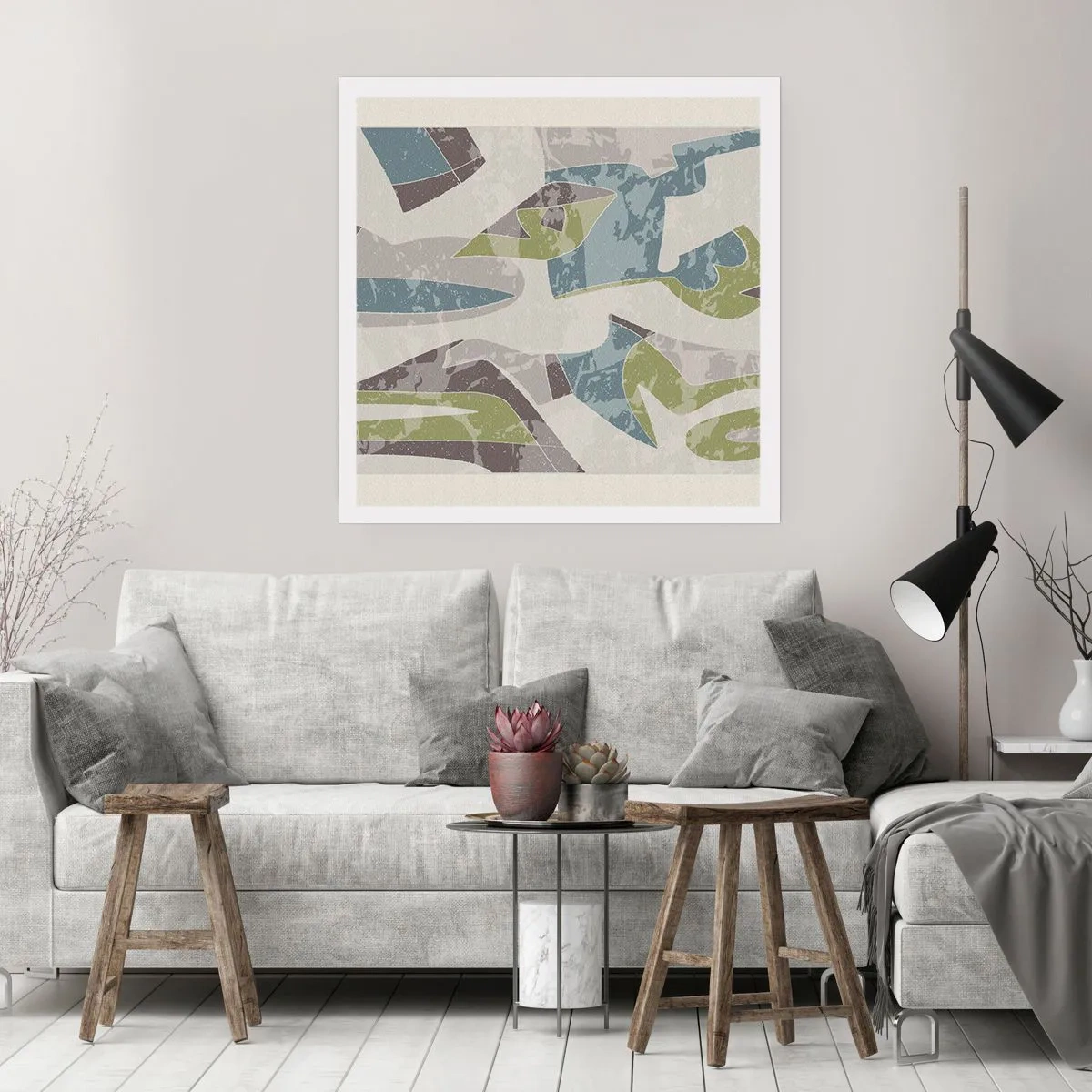 Plagát - Kompozícia za sklom - 60x60 cm