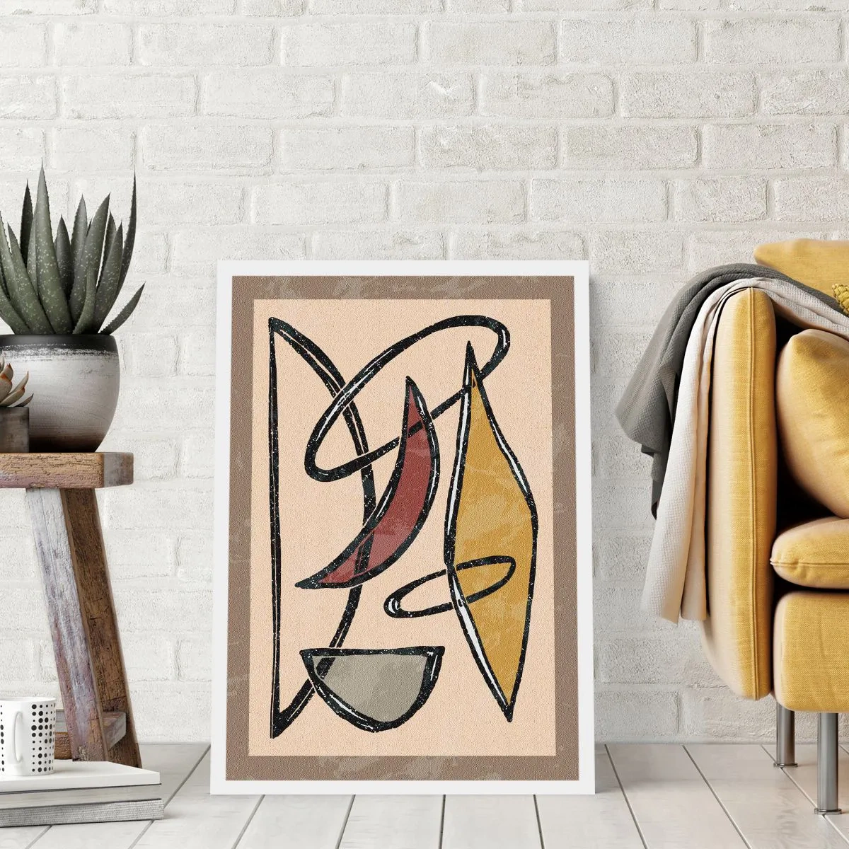 Plagát - Kompozícia – oblúky a ovály - 50x70 cm