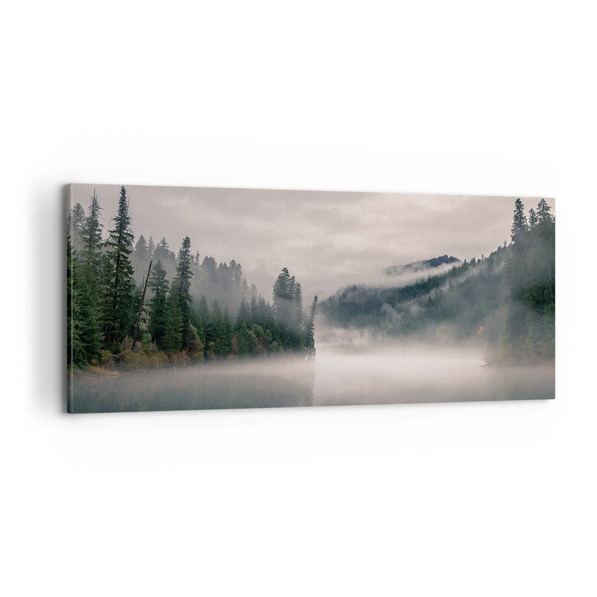 Obraz na plátne - V zamyslení, v hmle - 100x40 cm