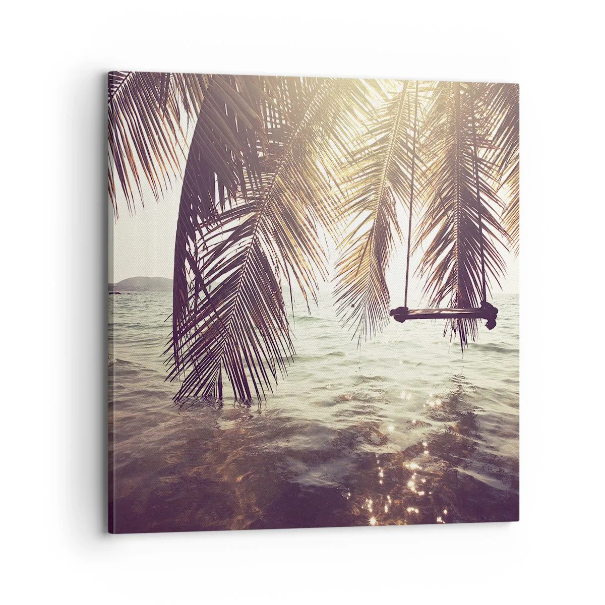 Obraz na plátne - Hojdať sa ľubovoľne v oblakoch - 70x70 cm