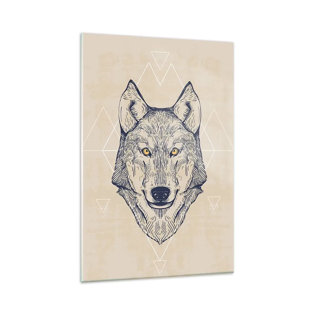 Obraz na skle - Alfa o prenikavom pohľade - 80x120 cm