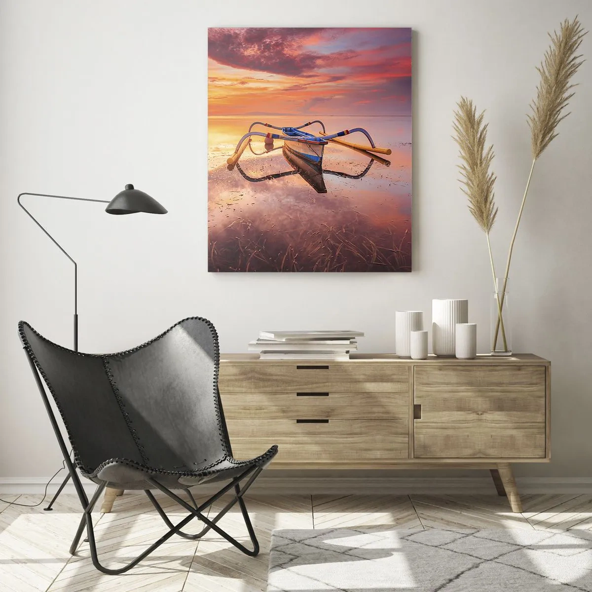 Obraz na skle - Pokoj tropického večera - 80x120 cm