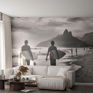 Samolepiaca Fototapeta Deluxe Sticker - Samba na jednu vlnu - Surfer, Brazília, More - 200x140 cm