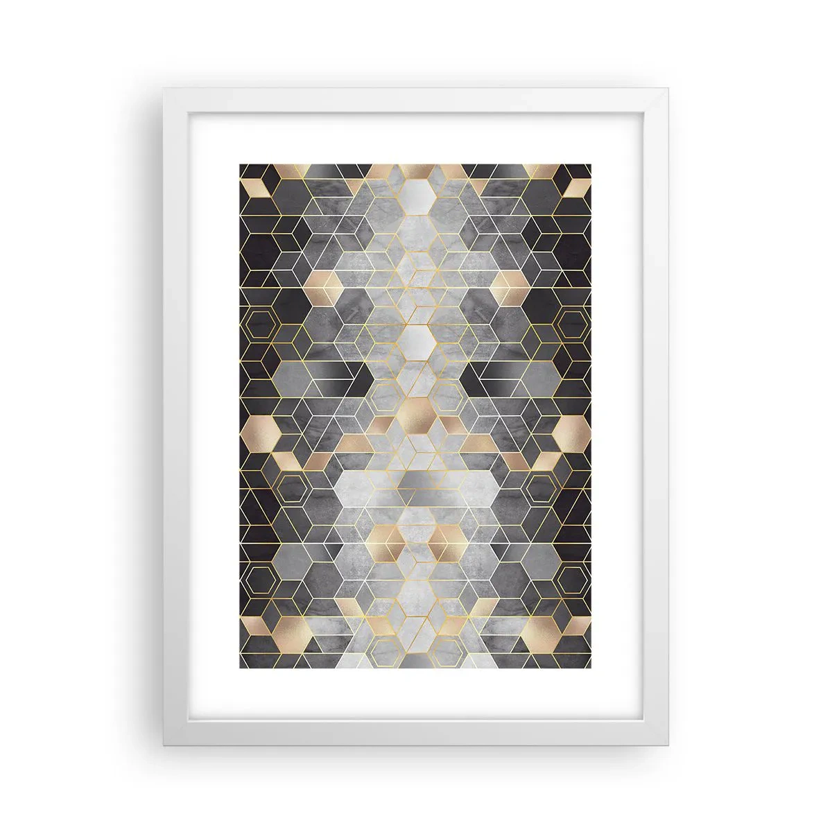 Plagát v bielom ráme - Diamantová kompozícia - 30x40 cm