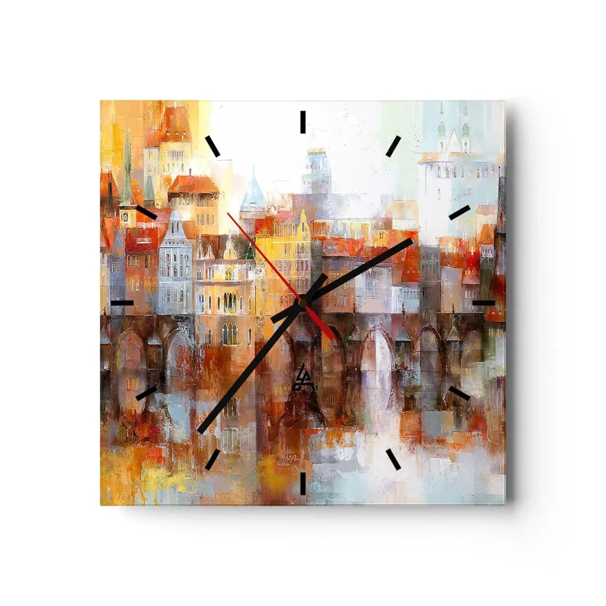 Nástenné hodiny - Pod mostom je tiež krásne - 30x30 cm