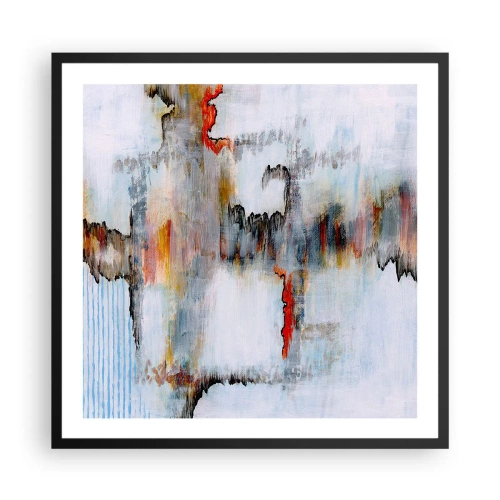 Plagát v čiernom ráme - Paličkou po vode - 60x60 cm