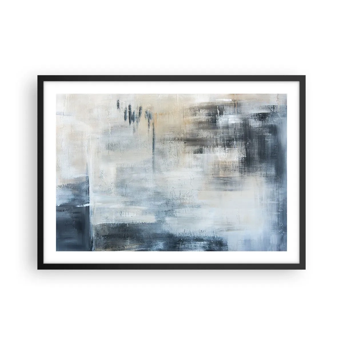 Plagát v čiernom ráme - Za závojom modrej - 70x50 cm