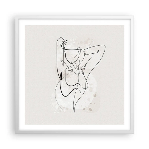 Plagát v bielom ráme - Umenie zvádzania - 60x60 cm