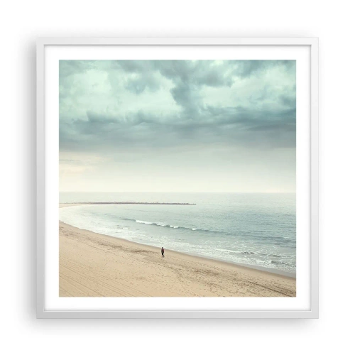 Plagát v bielom ráme - Hľadám pokoj - 60x60 cm