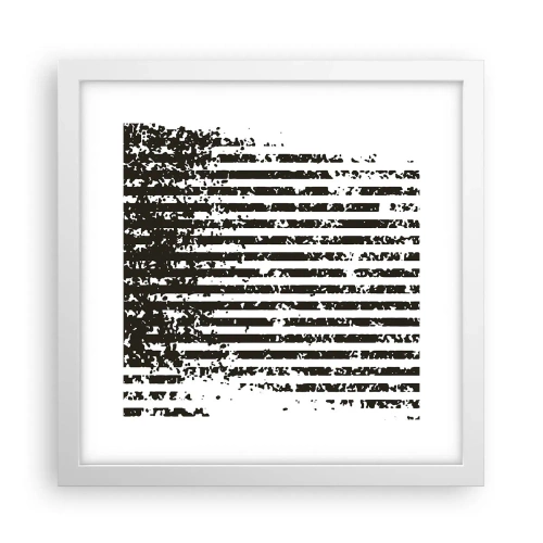 Plagát v bielom ráme - Rytmus a šum - 30x30 cm